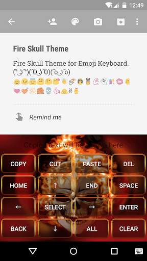 Fire Skull EmojiKeybaord Theme screenshot 4