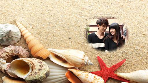 กรอบรูปเปลือกหอย ชายหาด แต่งรูปสวยๆ screenshot 2