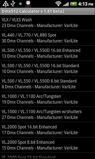 Dmx Calculator v1.89 screenshot 2