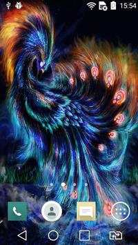 Bright peacock live wallpaper screenshot 2