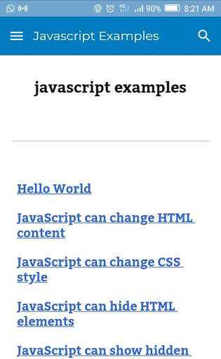 Javascript Examples скриншот 1
