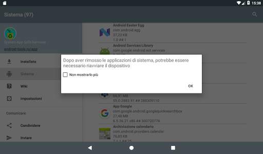 Gestore app di sistema screenshot 15