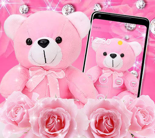 Pink Diamond Teddy Bear Theme screenshot 3