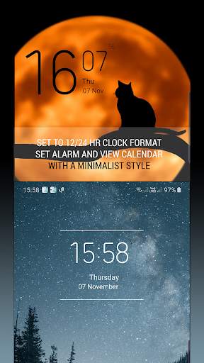 AMOLED Digital Clock Widget | S9/S10/S10 /Note10 screenshot 4