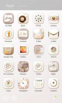 White Wooden GO Launcher Theme screenshot 3