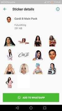 Cardi B Stickers for WhatsApp screenshot 2