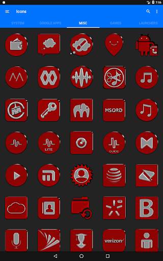 Red Icon Pack 23 تصوير الشاشة