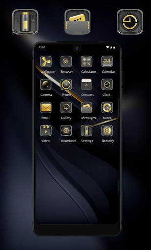Abstract theme black golden supple screenshot 3