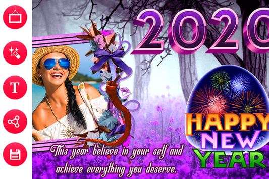 Happy New Year Photo Frame 2020| Photo Editor screenshot 2