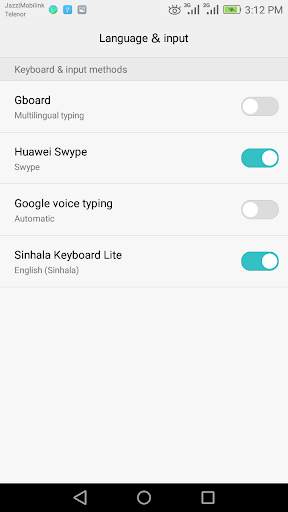 Sinhala Keyboard Lite screenshot 2