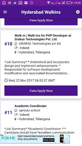 Hyderabad Jobs App screenshot 2