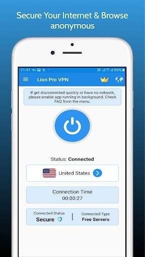Lion Pro VPN screenshot 1