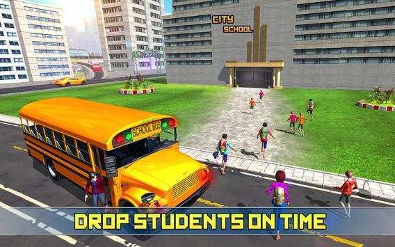 Bus Sekolah Menengah Mengemudi 2017: Game Bus yang screenshot 2