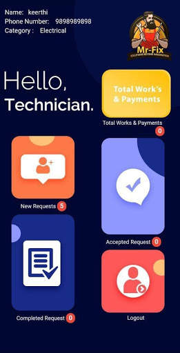 Mr-Fix- Technician App screenshot 1