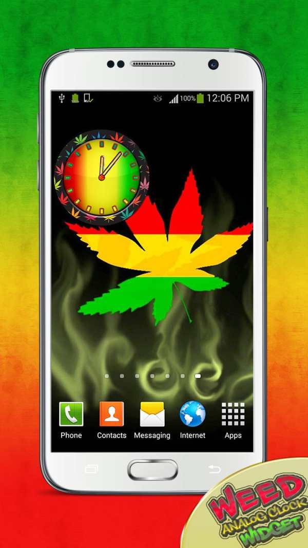 Weed Analog Clock Widget screenshot 1