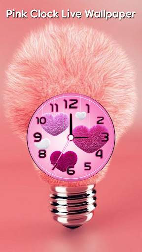 Pink Clock Live Wallpaper screenshot 5