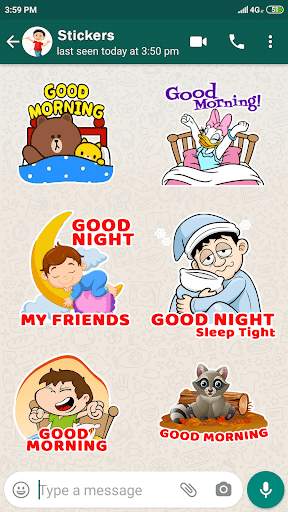 Good Night And Good Morning Stickers For Whatsapp screenshot 1
