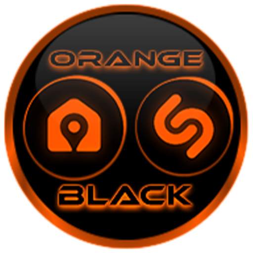 Flat Black and Orange IconPack 8.5