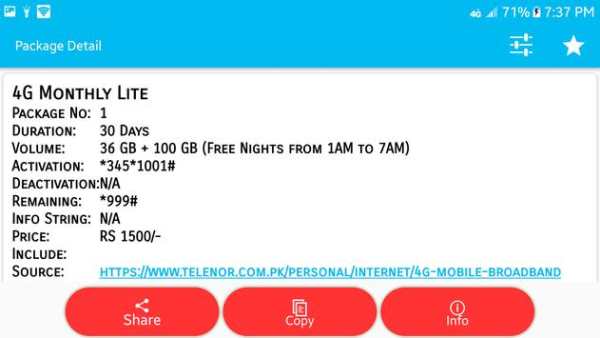 All Telenor Packages 2019 скриншот 9
