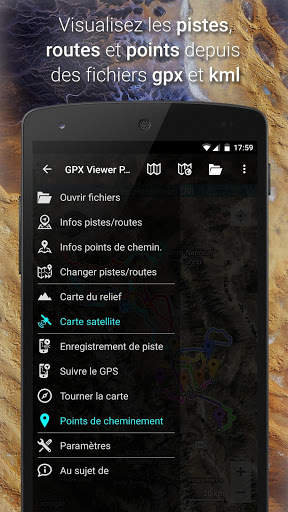 GPX Viewer PRO - Pistes, routes et points screenshot 1