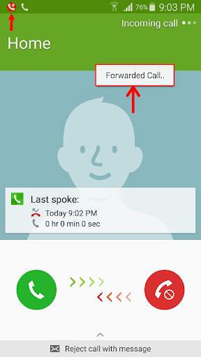 Forwarded Call Notification screenshot 1