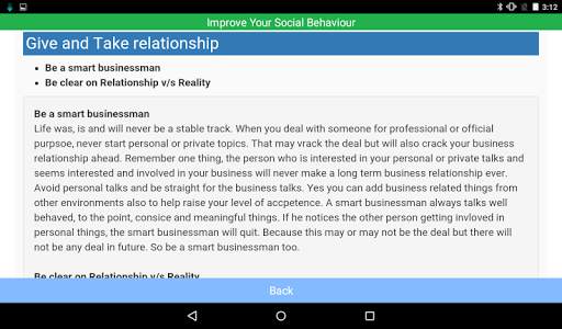 Improve Social Behaviour Demo screenshot 15