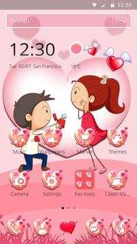 Cute Love Couple Theme screenshot 4