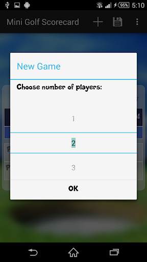 Mini Golf Scorecard स्क्रीनशॉट 1