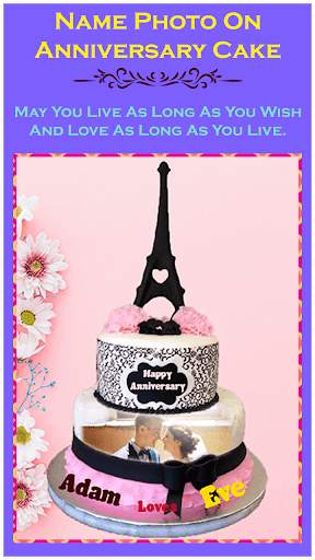 Name Photo On Anniversary Cake screenshot 1