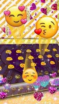 Tema del teclado Glitter Heart screenshot 3