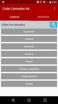 International Calling Codes screenshot 1