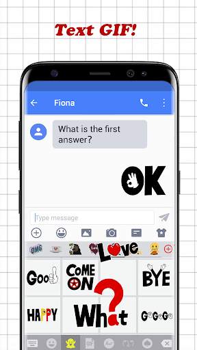 Text Gif Cute Emoji Keyboard sticker screenshot 5