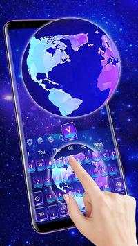 3D Neon Color Lively Earth Keyboard Theme screenshot 2