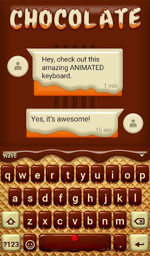 Chocolate Animated Keyboard screenshot 3