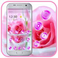 Pink Beautiful Rose Love Theme icon