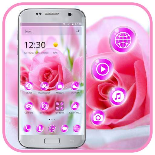 Pink Beautiful Rose Love Theme 1.1.2