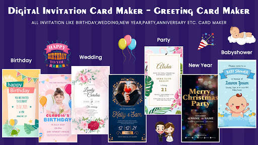 Digital Invitation Card Maker-Greeting Card Maker screenshot 1