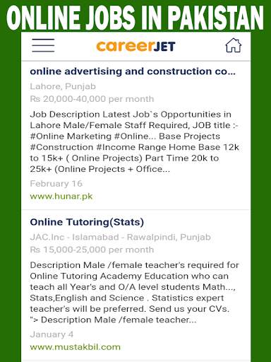 Online Jobs In Pakistan скриншот 3
