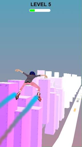 Lady Sky Run Surfer - 3D Running Game screenshot 2