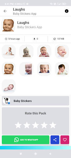 Baby Stickers Funny, Cute Baby Stickers WAStickers screenshot 4