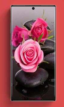 Rose Flower 3D Wallpaper 4 تصوير الشاشة