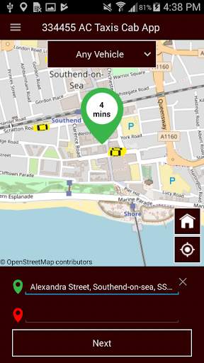 334455 AC Taxis Cab App screenshot 2