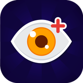 Healthy eyes: anti eye strain, blue light filter icon