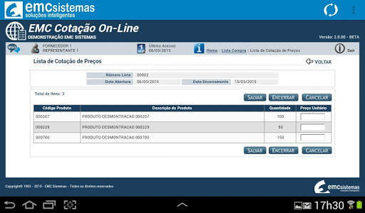EMC Cotação On-Line screenshot 4