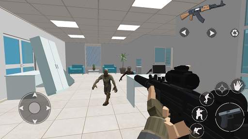 Zombie Battleground: Shooting Games Pixel FPS 3D screenshot 3