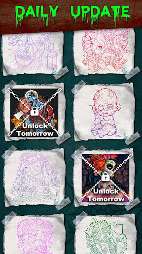 Zombie Coloring - Color by Num screenshot 6