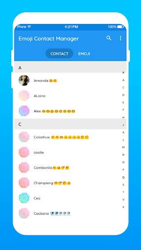 Emoji Contact: Contact Emoji Maker screenshot 1