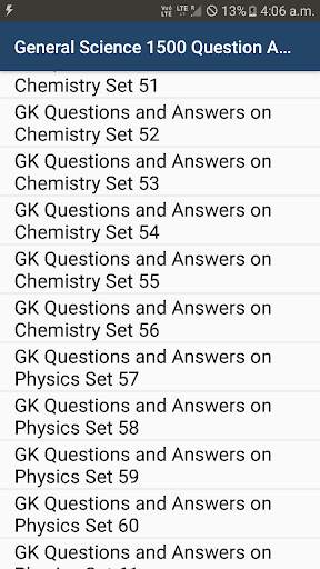 General Science GK - 1500 Question Answers screenshot 2