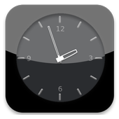 Black Analog Clock Widget App أيقونة