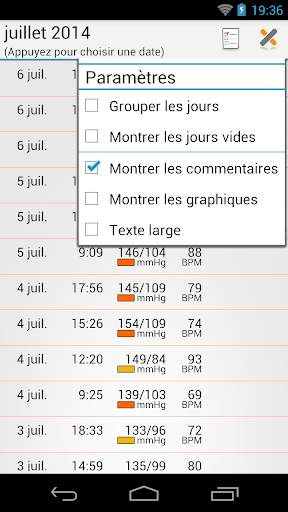 Pression artérielle - MyDiary screenshot 3